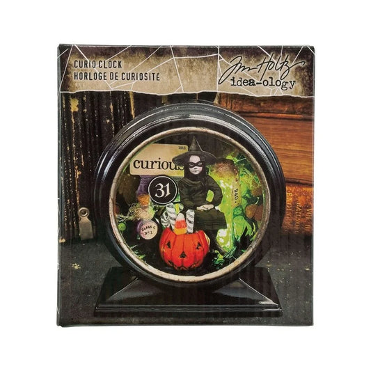 Idea-ology Tim Holtz Halloween Curio Clock Black