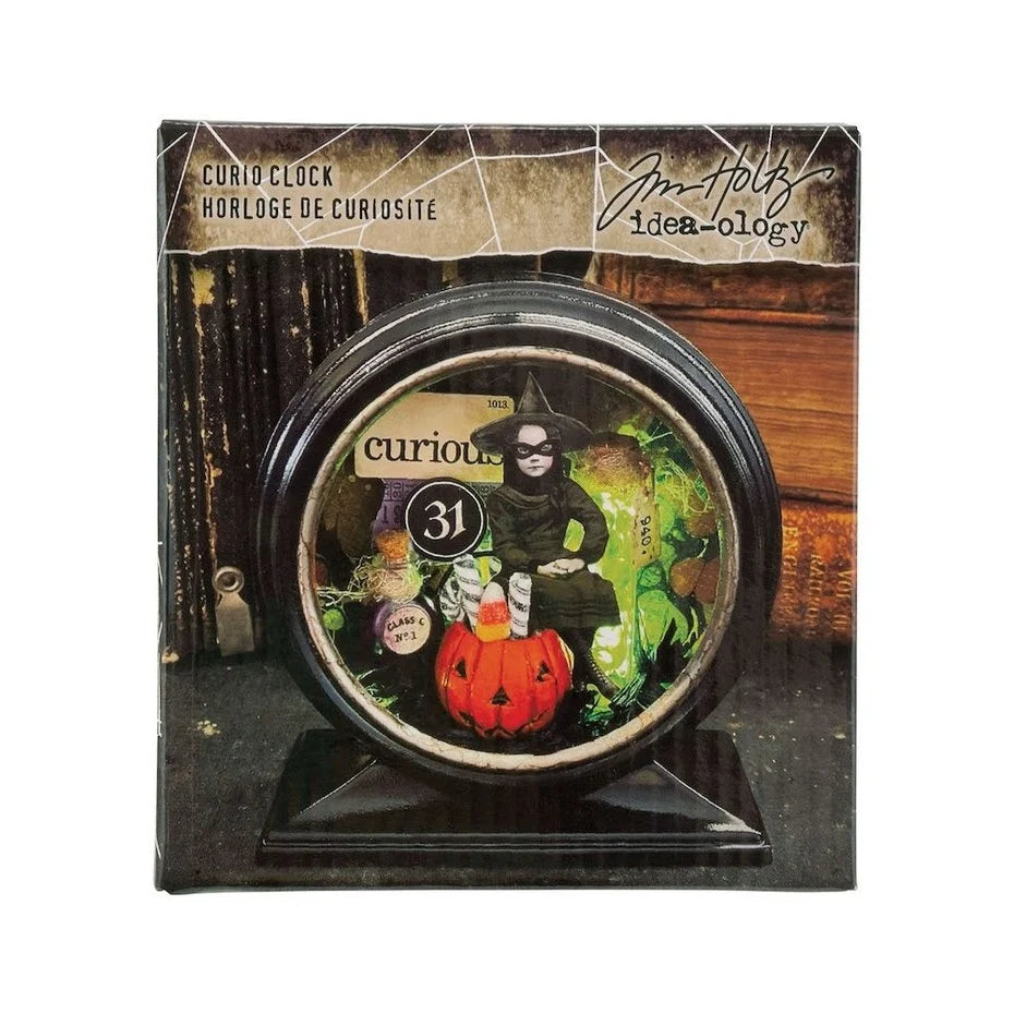 Idea-ology Tim Holtz Halloween Curio Clock Black