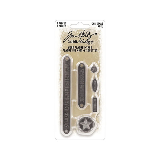 Idea-ology Tim Holtz Word Plaques + Tags / Christmas 2023
