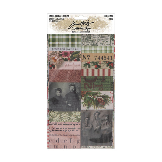 Idea-ology Tim Holtz Christmas Large Collage Strips - Ships from 26th September