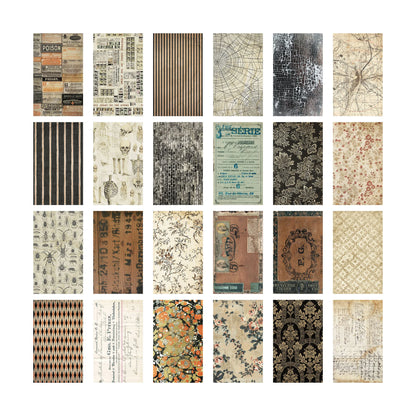 Idea-ology Tim Holtz Backdrops 6x10" - 24 Double-Sided Sheets
