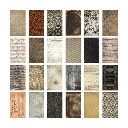 Idea-ology Tim Holtz Backdrops 6x10" - 24 Double-Sided Sheets