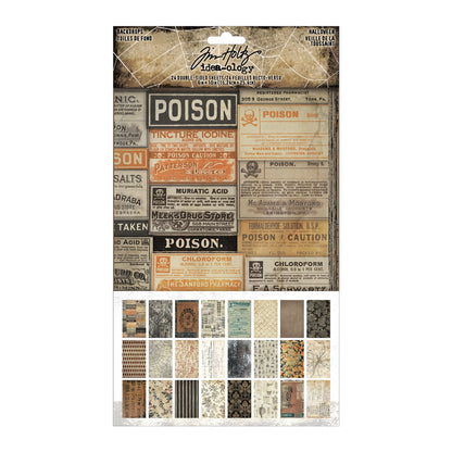 Idea-ology Tim Holtz Backdrops 6x10" - 24 Double-Sided Sheets