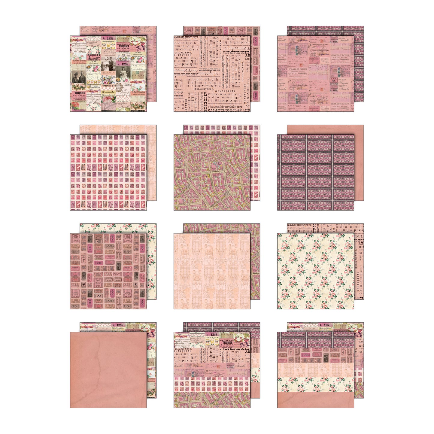 Tim Holtz Idea-ology Palette Collection: Pink 12 x 12