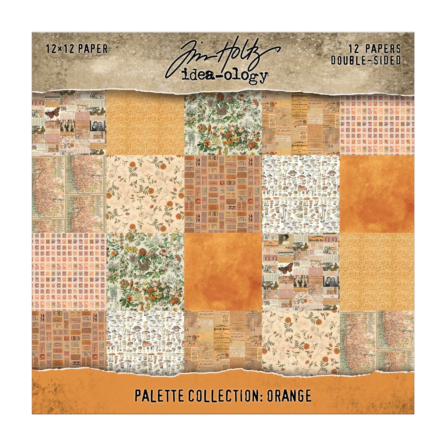 Tim Holtz Idea-ology Palette Collection: Orange 12 x 12