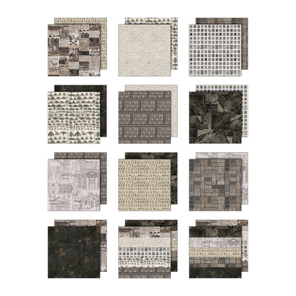 Tim Holtz idea-ology 12x12 Palette Paper Collection: Charcoal Preorder*