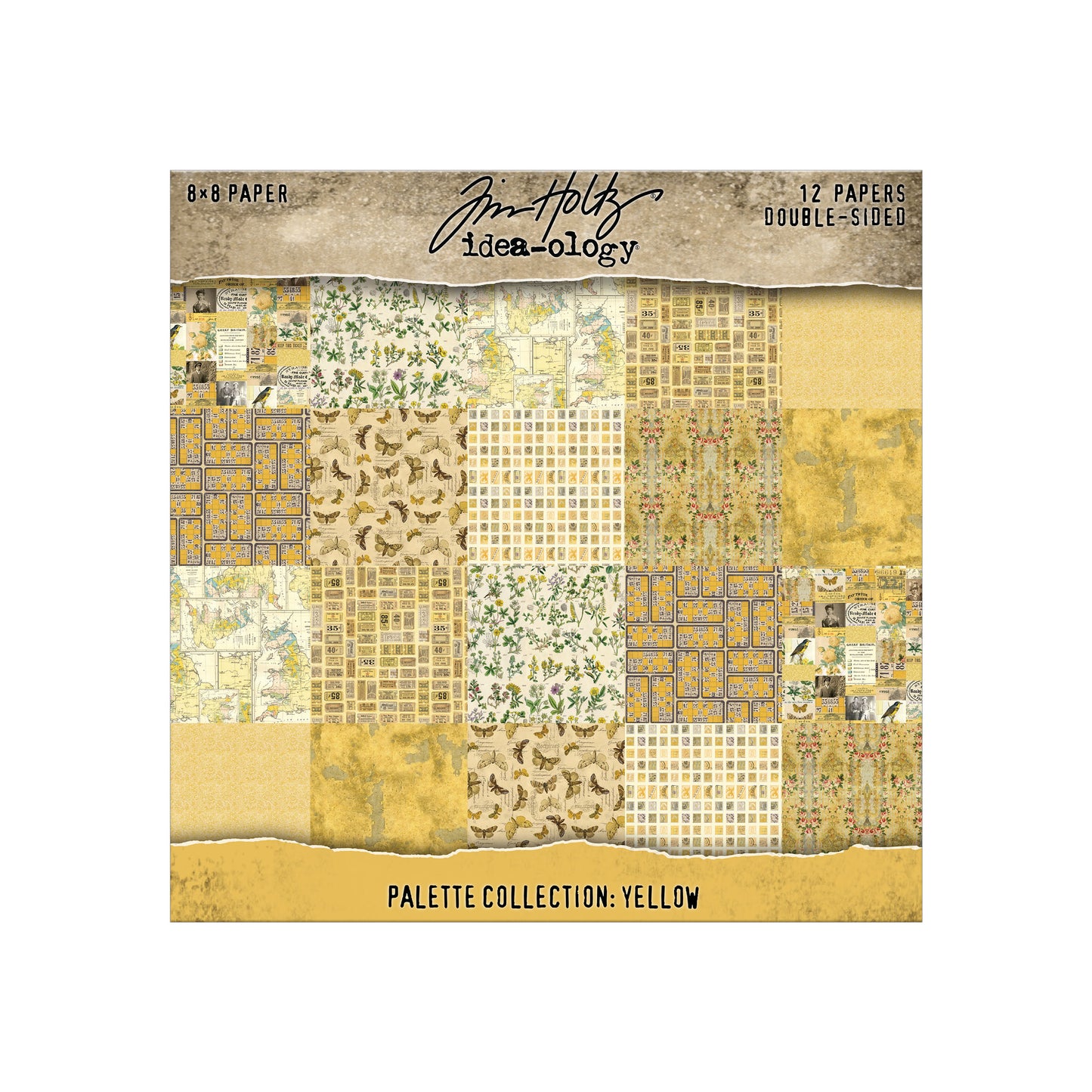 Tim Holtz idea-ology 8 x 8 Palette Paper Collection: Yellow