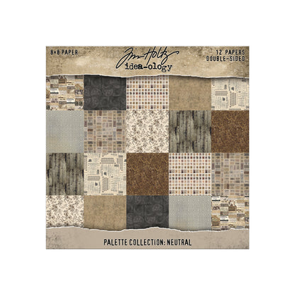 Tim Holtz idea-ology 8 x 8 Palette Paper Collection: Neutral Preorder*
