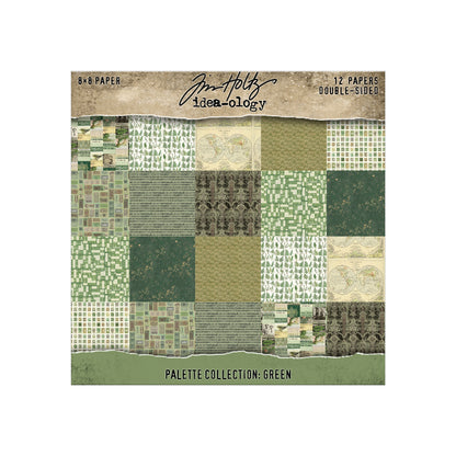 Tim Holtz idea-ology 8 x 8 Palette Paper Collection: Green Preorder*