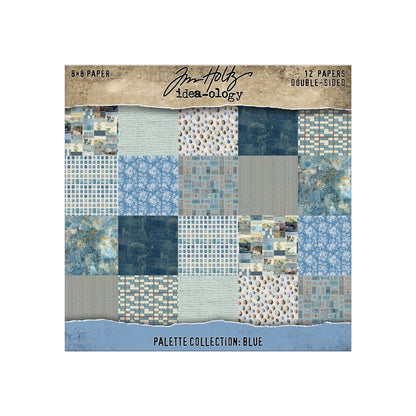 Tim Holtz idea-ology 8 x 8 Palette Paper Collection: Blue