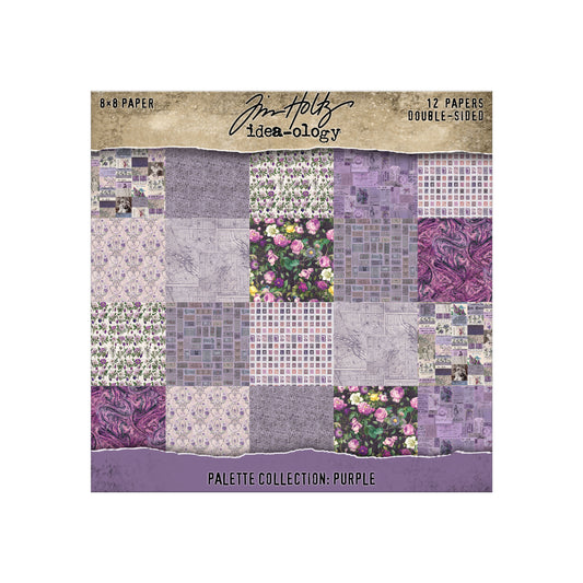 Tim Holtz idea-ology 8 x 8 Palette Paper Collection: Purple Preorder*