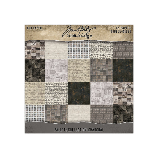 Tim Holtz idea-ology 8 x 8 Palette Paper Collection: Charcoal Preorder*