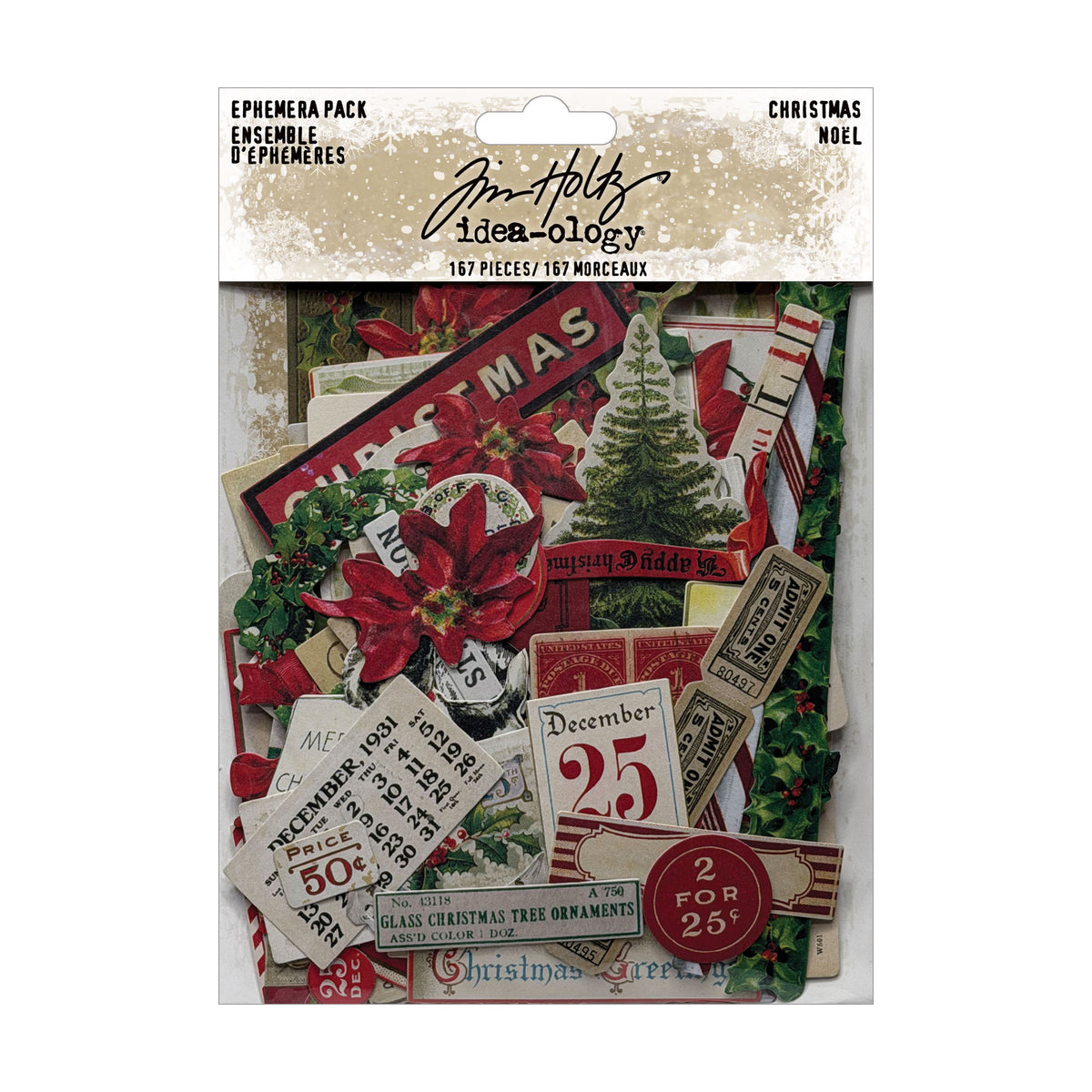 Tim Holtz Idea-ology Christmas Ephemera ~ Ship from 5th Oct