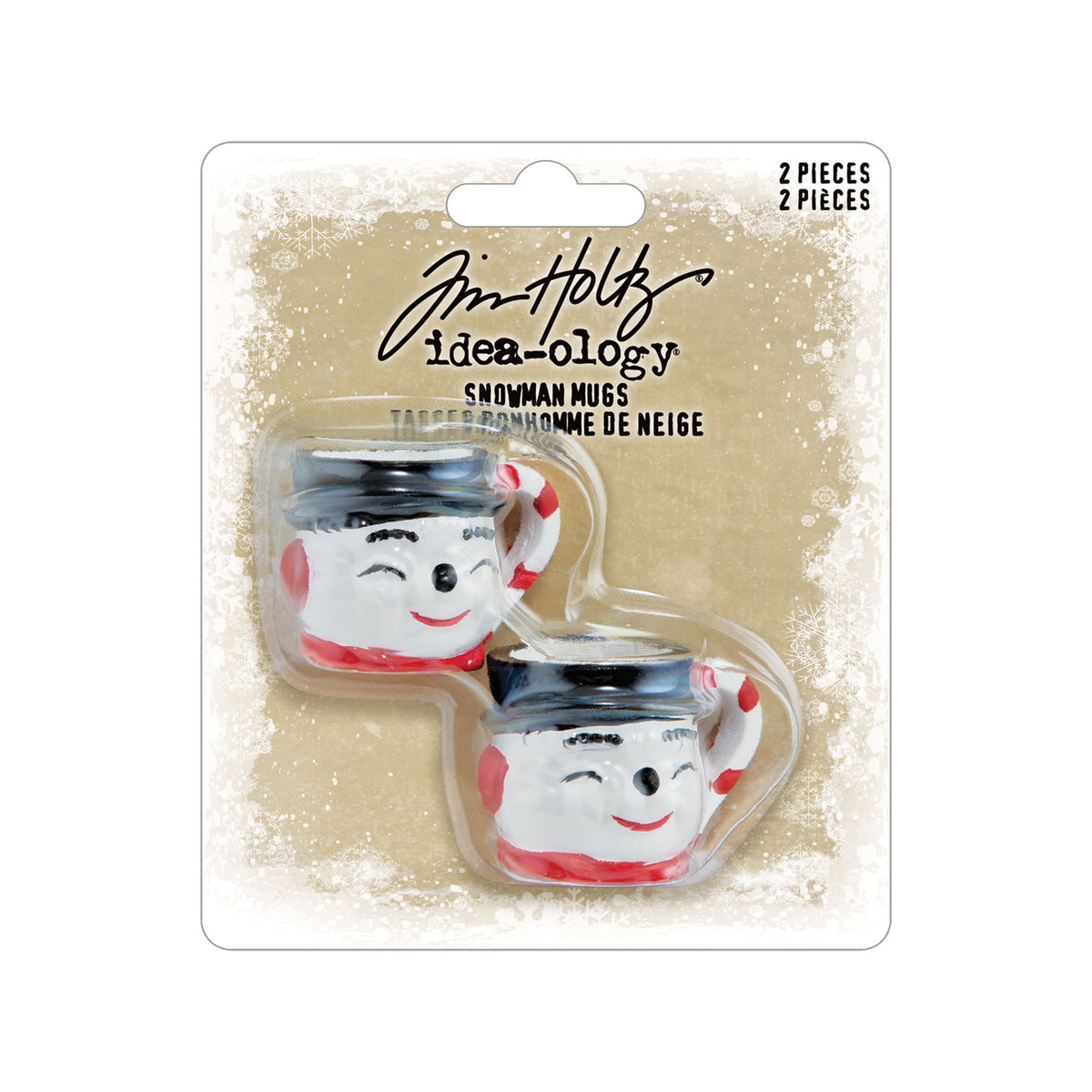 Tim Holtz Idea-ology Christmas Snowman Mugs ~ Ship from 5th Oct
