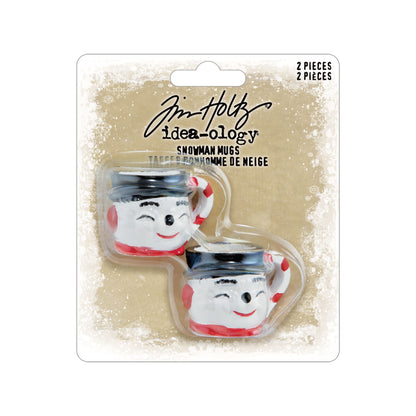 Tim Holtz Idea-ology Christmas Snowman Mugs ~ Ship from 5th Oct