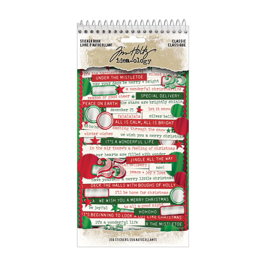 Tim Holtz Idea-ology Christmas Sticker Book Classic ~ Ship from 5th Oct