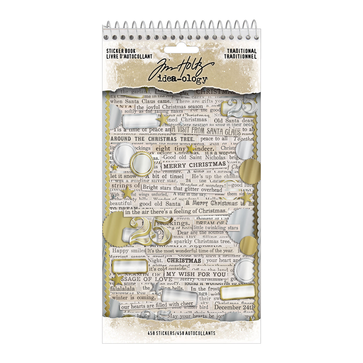 Tim Holtz Idea-ology Christmas Sticker Book Traditional ~ Ship from 5th Oct
