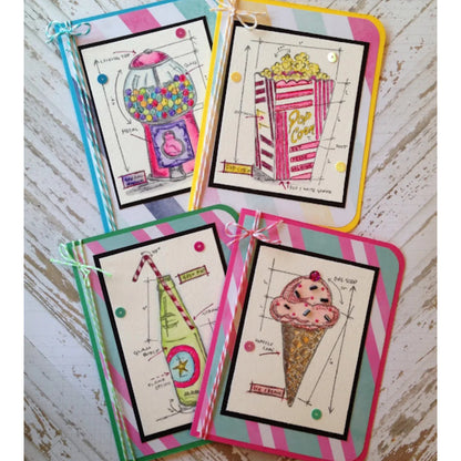 Stampers Anonymous Treats Mini Tim Holtz Blueprint Strip Stamps