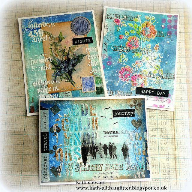 Stampers Anonymous Set #14 Tim Holtz Layering Mini Stencil (3pcs)