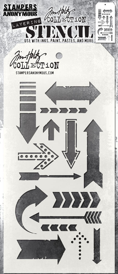 Stampers Anonymous Arrows Tim Holtz Layering Stencil - Ships from 14th July