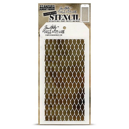 Stampers Anonymous Mesh Tim Holtz Layering Stencil