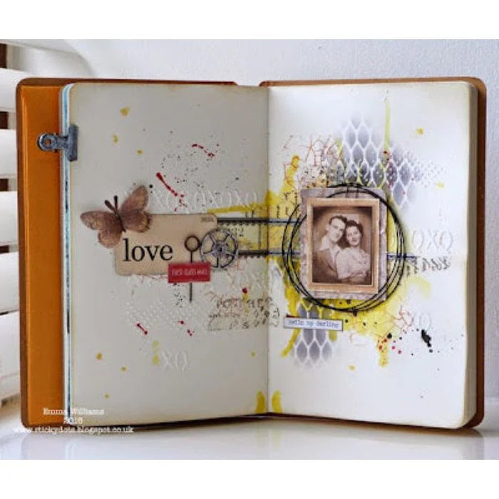 Stampers Anonymous Mesh Tim Holtz Layering Stencil