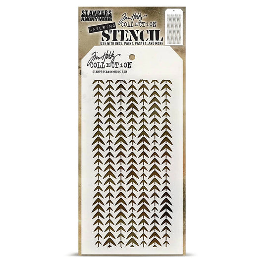 Stampers Anonymous Tracks Tim Holtz Layering Stencil