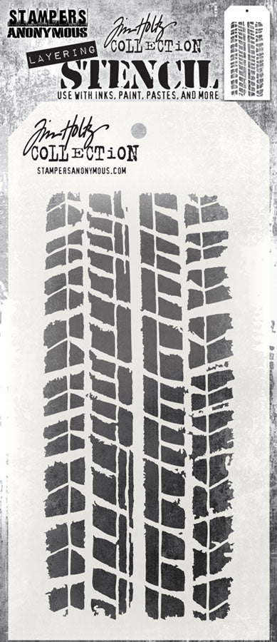 Stampers Anonymous Treads Tim Holtz Layering Stencil - Ships from 14th July