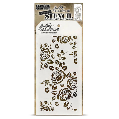 Stampers Anonymous Tim Holtz Layering Stencil Roses
