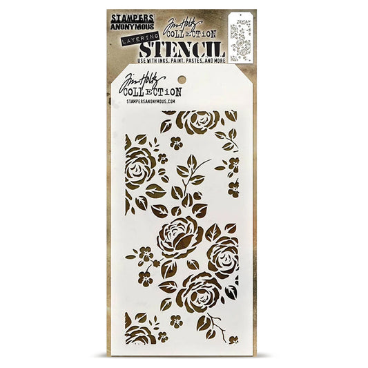 Stampers Anonymous Tim Holtz Layering Stencil Roses
