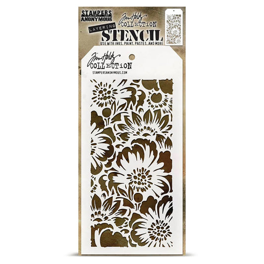 Stampers Anonymous Bouquet Tim Holtz Layering Stencil