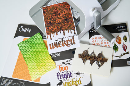 Sizzix Multi-Level Texture Fades A6 Embossing Folder by Tim Holtz Vault Skull