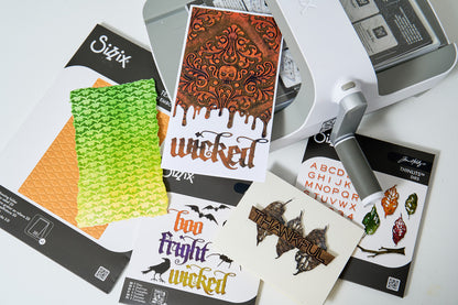 Sizzix Multi-Level Texture Fades A6 Embossing Folder by Tim Holtz Vault Skull