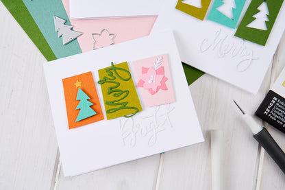 Sizzix Tim Holtz 2D Texture Fades Embossing Folder W/17PK Thinlits Set – Vault Side-Order Merry + Bright