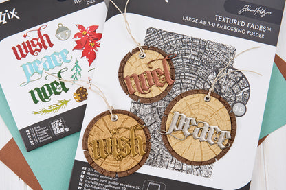 Sizzix Tim Holtz 3-D Texture Fades A5 Embossing Folder - Tree Rings
