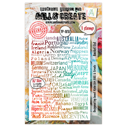 TP-1017 - A7 Stamp Set - Bucket List