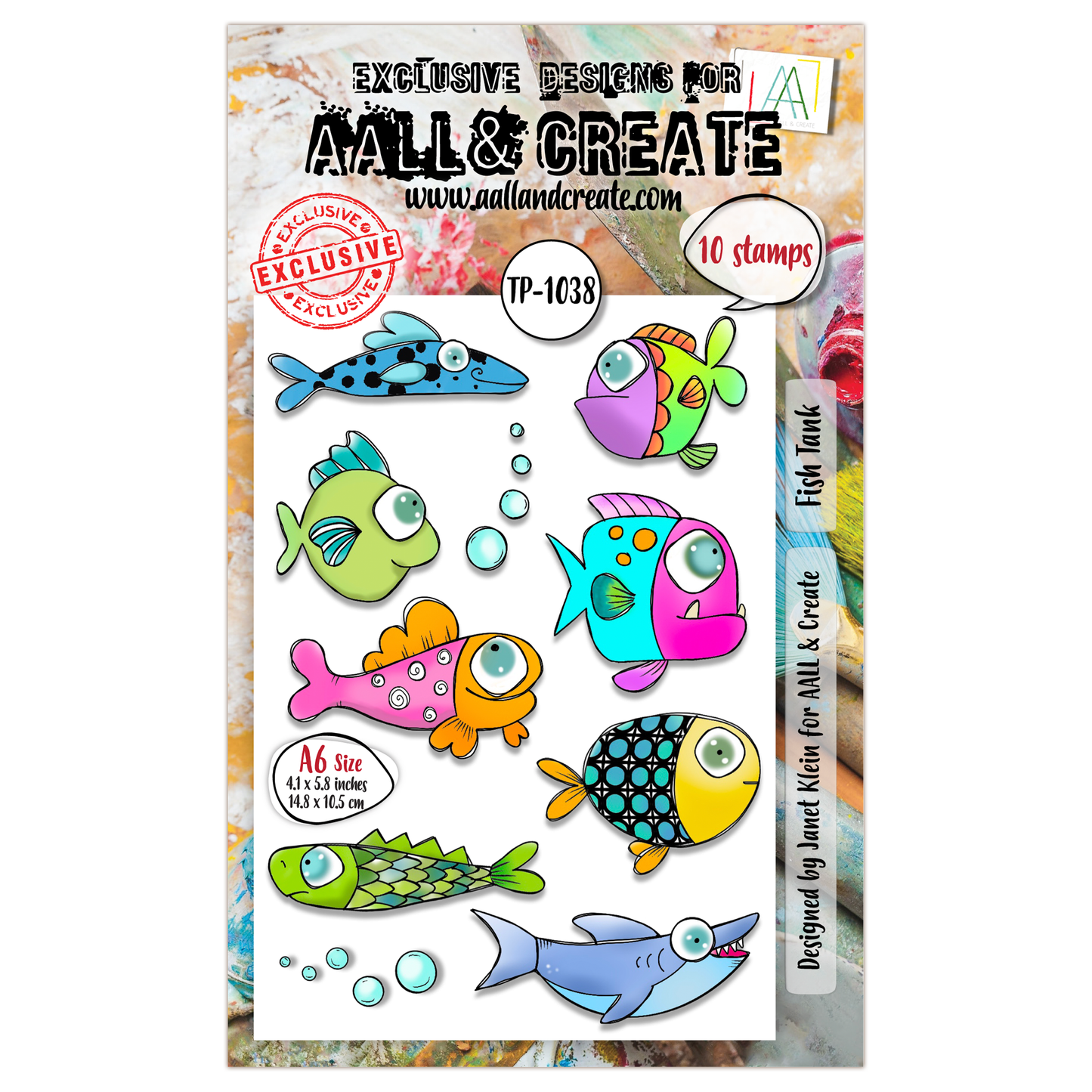 TP-1038 - A6 Stamp - Fish Tank