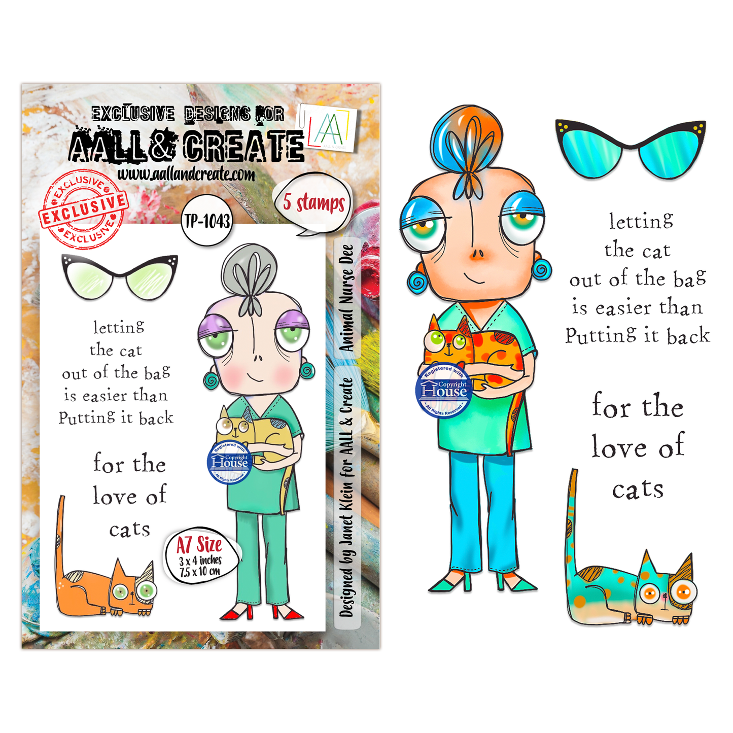 TP-1043 - A7 Stamp - Animal Nurse Dee