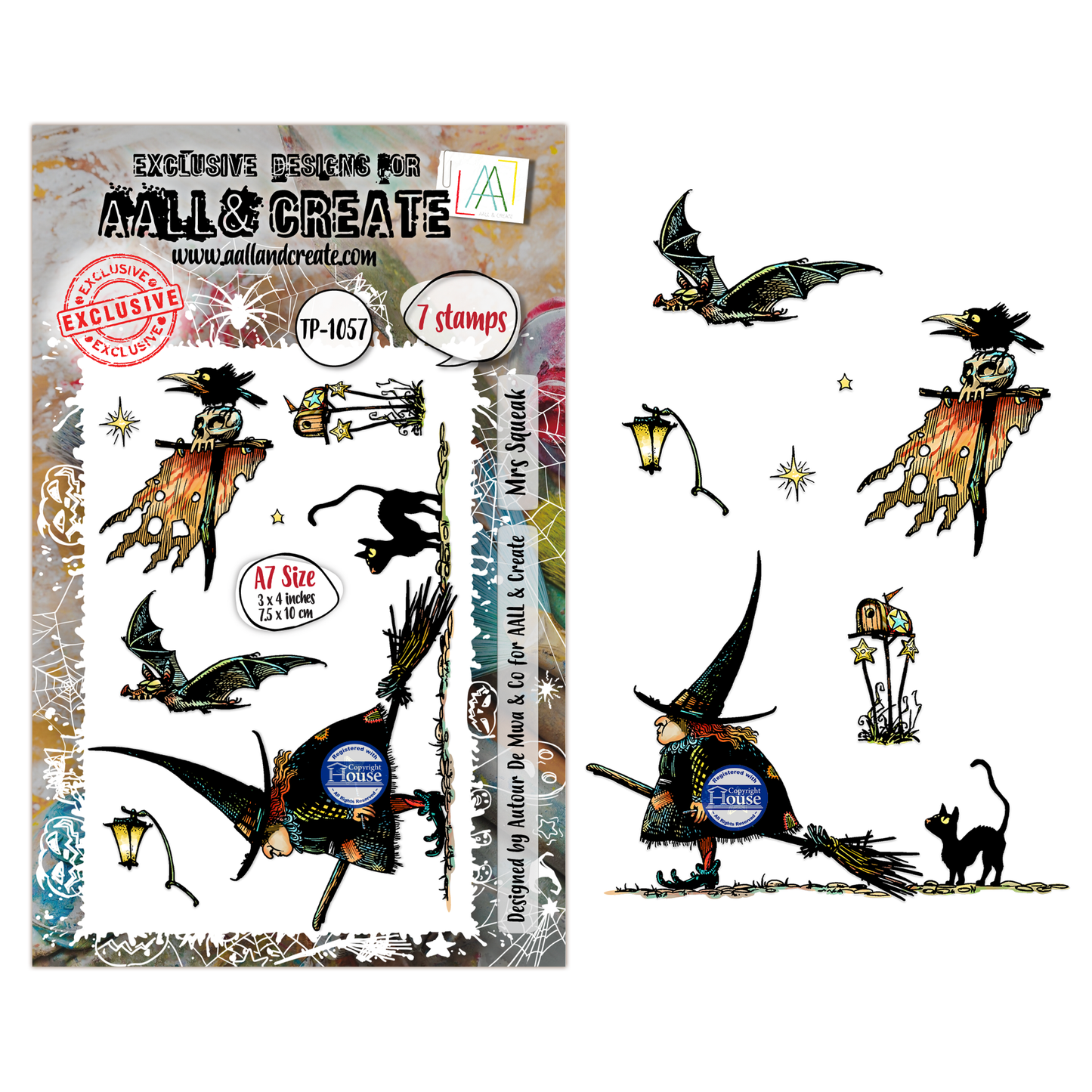 TP-1057 - A7 Stamp Set - Mrs Squeak