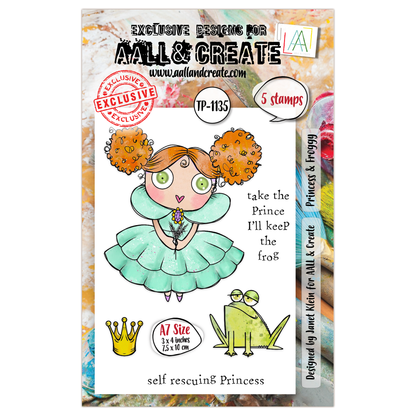 TP-1135 - A7 Stamp Set - Princess & Froggy