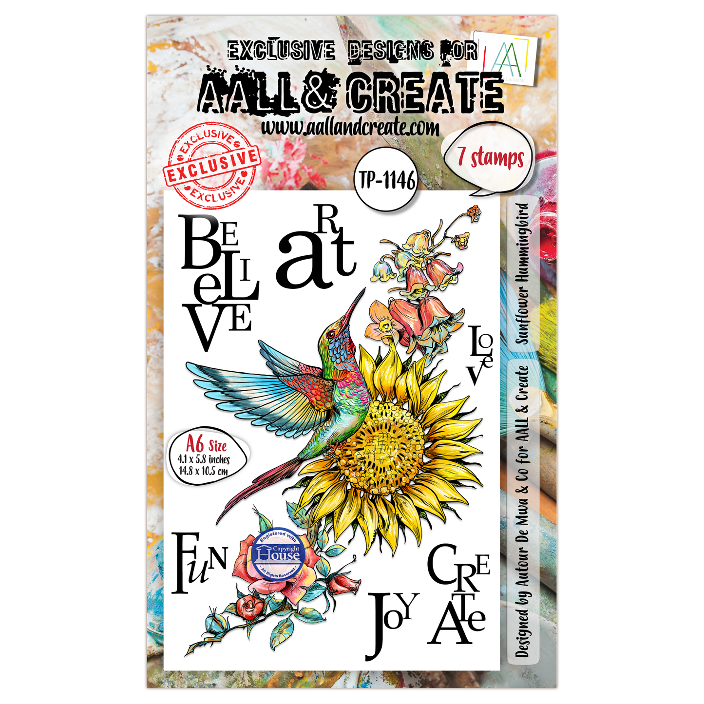 TP-1146 - A6 Stamp Set - Sunflower Hummingbird