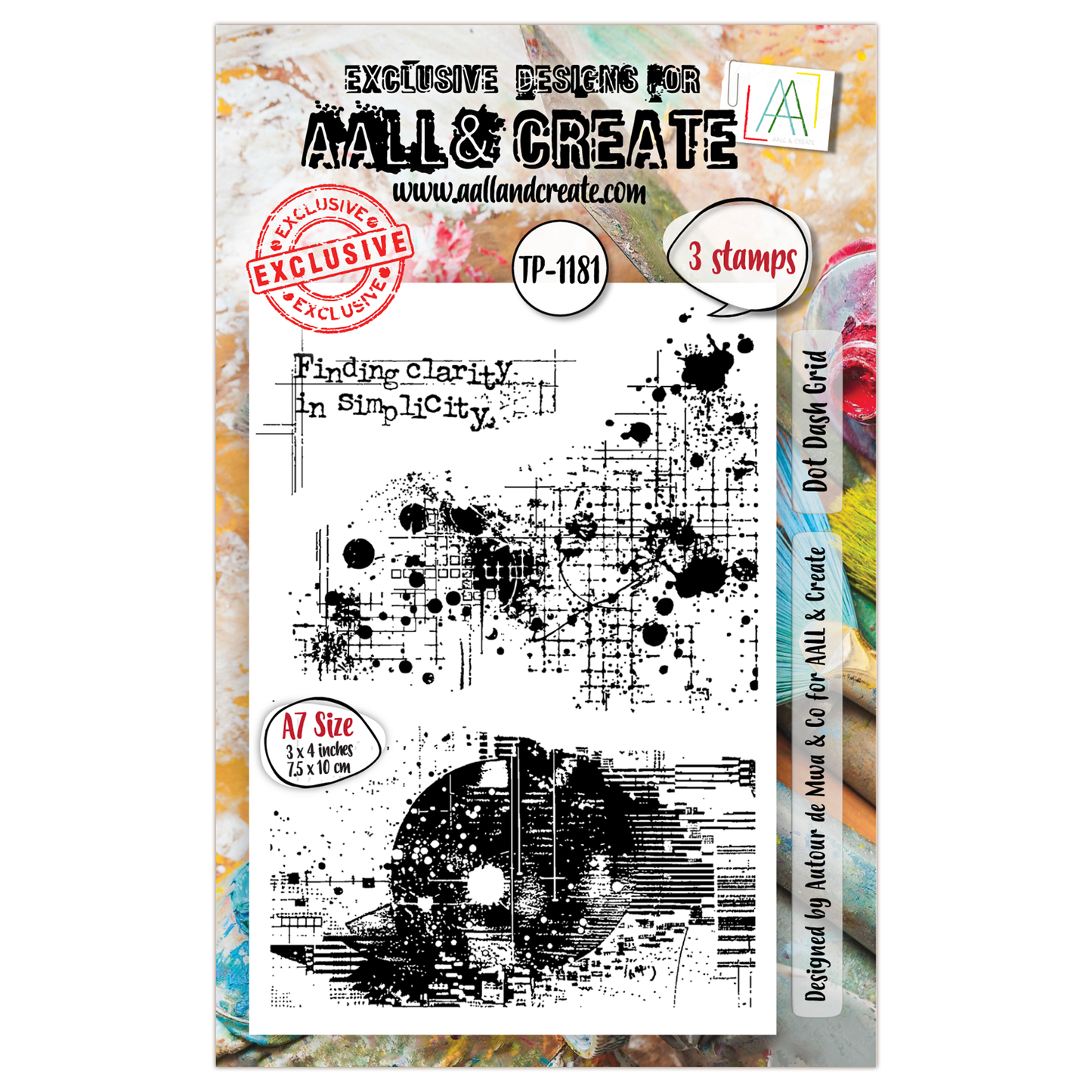 TP-1181 - A7 Stamp Set - Dot Dash Grid