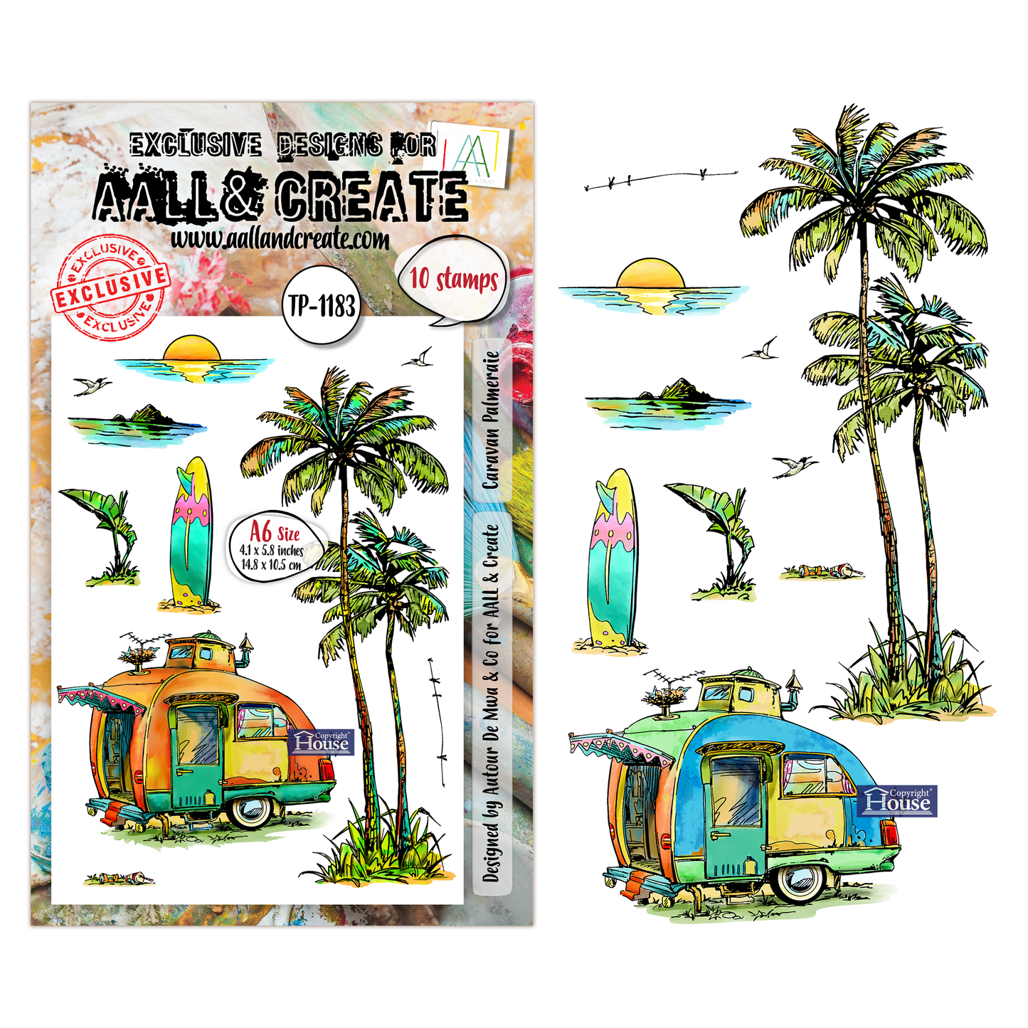 TP-1183 - A6 Stamp Set - Caravan Palmeraie