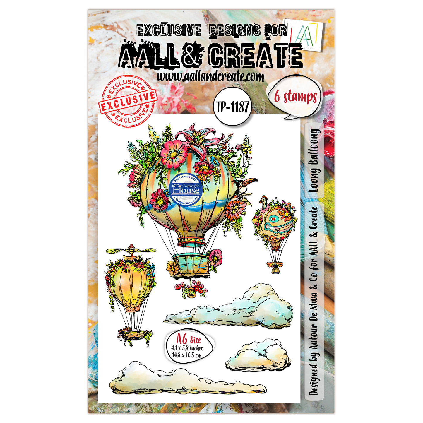 TP-1187 - A6 Stamp Set - Loony Balloony