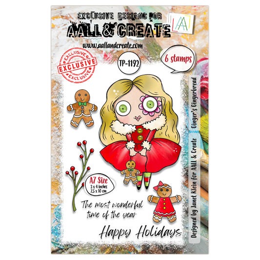 TP-1192 - A7 Stamp Set - Ginger's Gingerbread