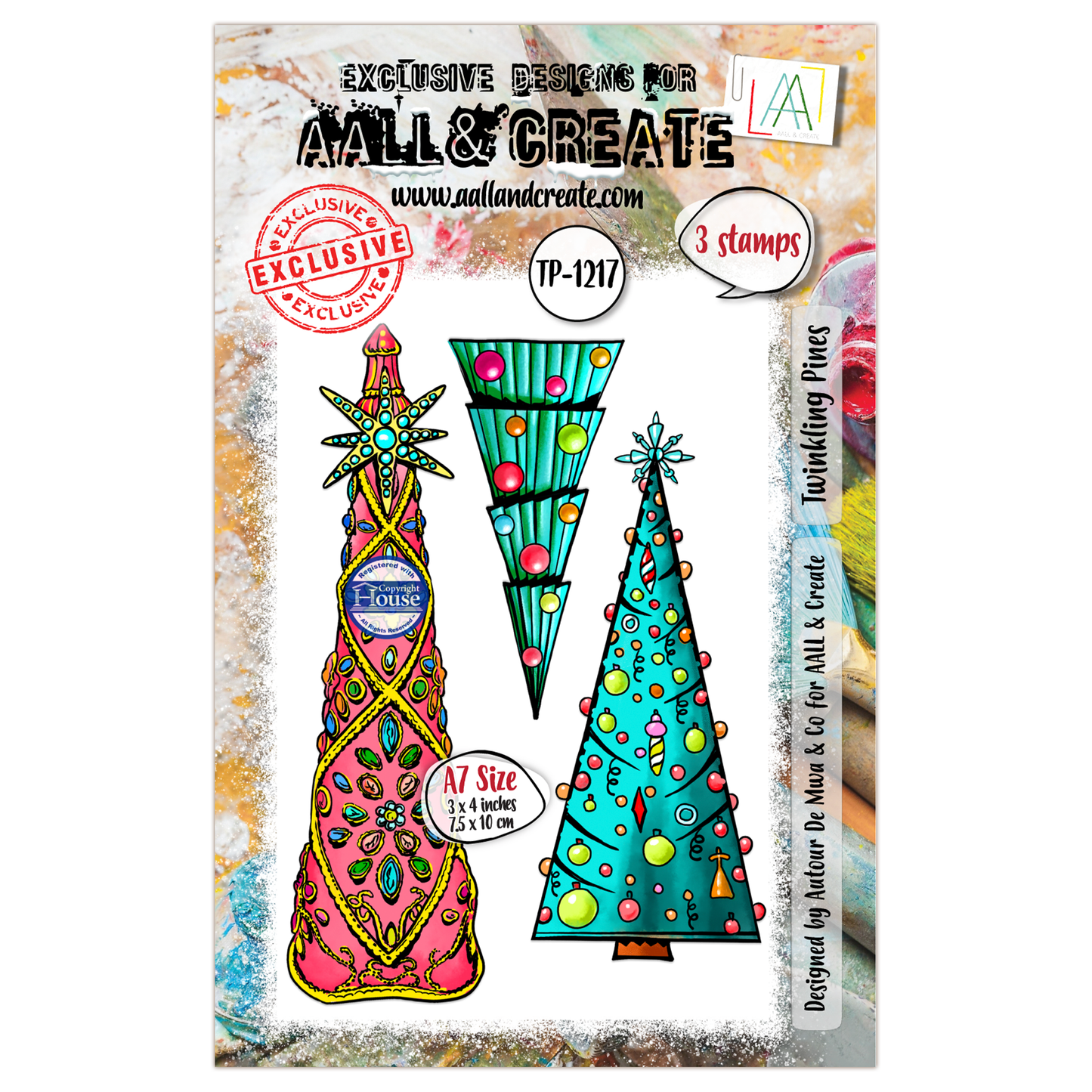 TP-1217 - A7 Stamp Set - Twinkling Pines