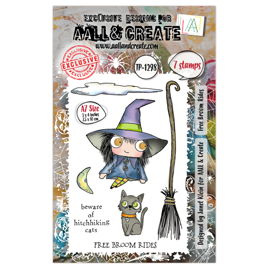 #TP-1298 - A7 Stamp Set - Free Broom Rides
