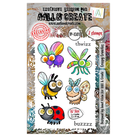 #TP-1301 - A7 Stamp Set - Creepy Crawlies