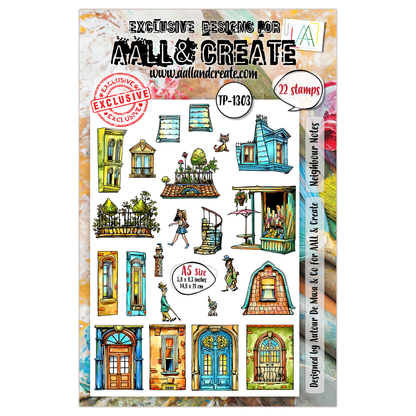 #TP-1303 - A5 Stamp Set - Neighbour Notes