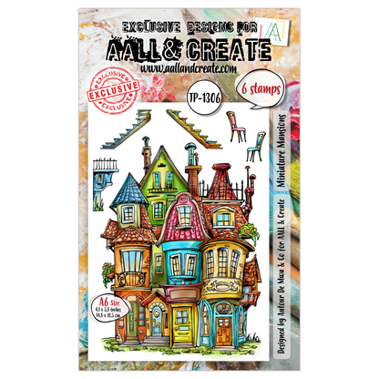 #TP-1306 - A6 Stamp Set - Miniature Mansions